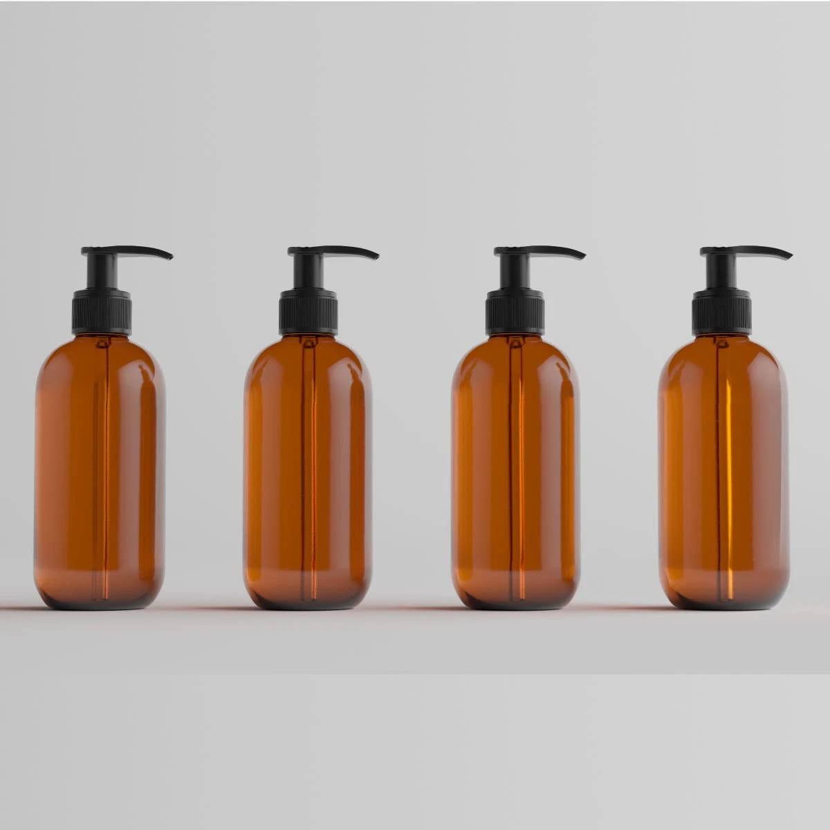Empty Bottle Refillable Amber And Olive Green Colour